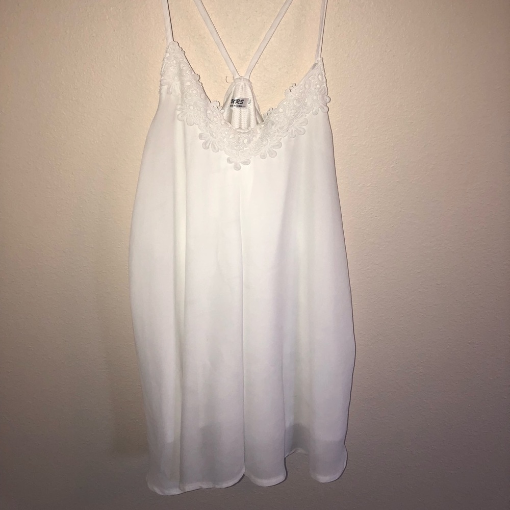 Loose Lace Crochet Chiffon Blouse Flowy Tank